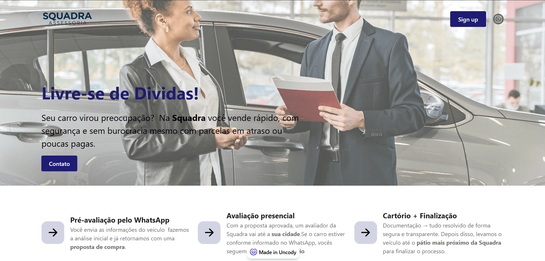 Professional salon website design created with Uncody AI